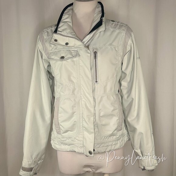Columbia Titanium Omni-Tech Ski Jacket Medium M White - Picture 1 of 13